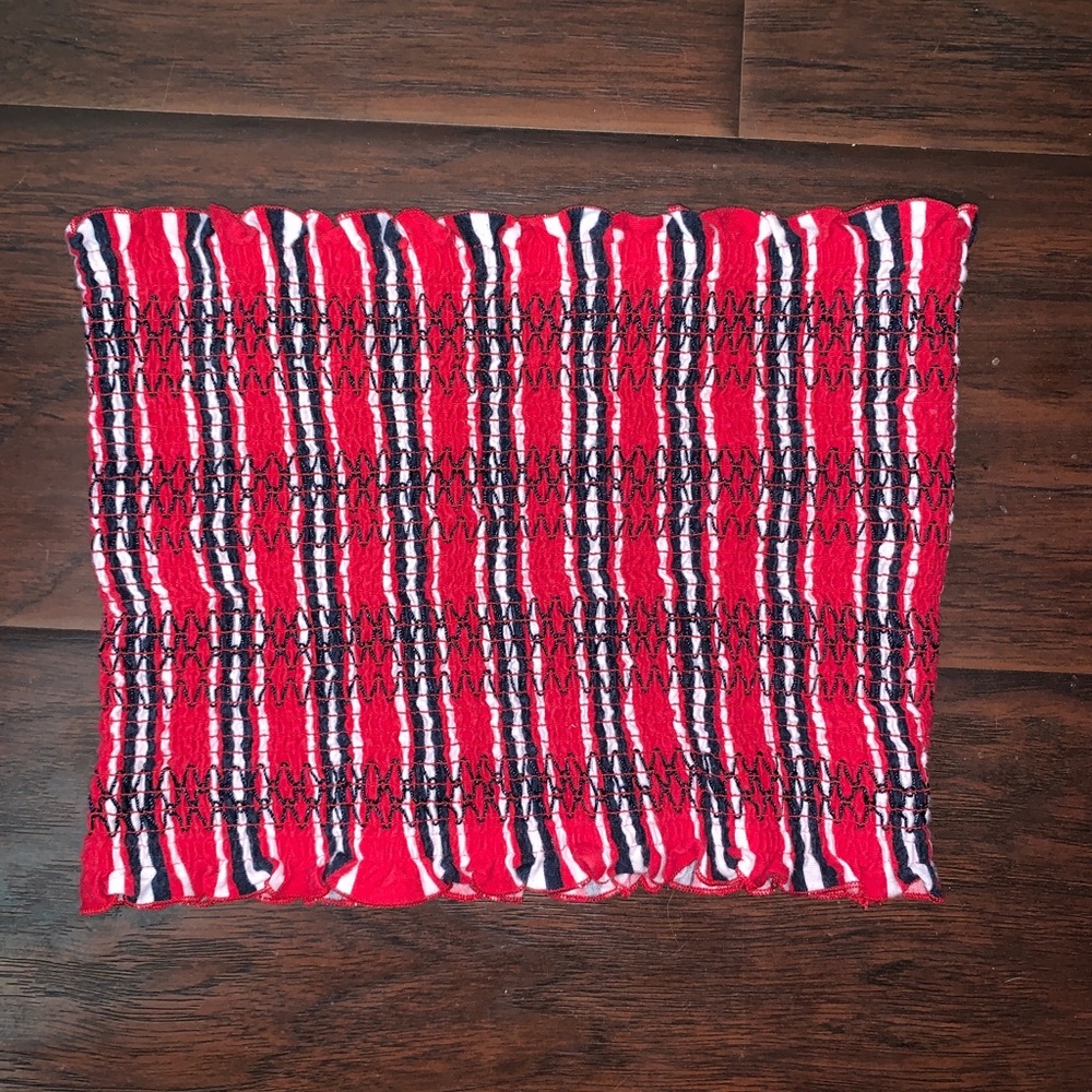 Red Plaid Tube Top 🌹